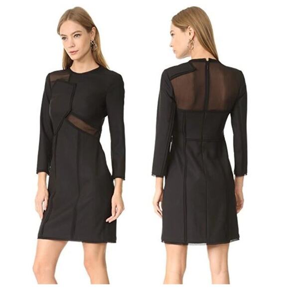 JASON WU Mesh-inset 3/4-sleeve Sheath Dress Size 10 - Picture 12 of 12